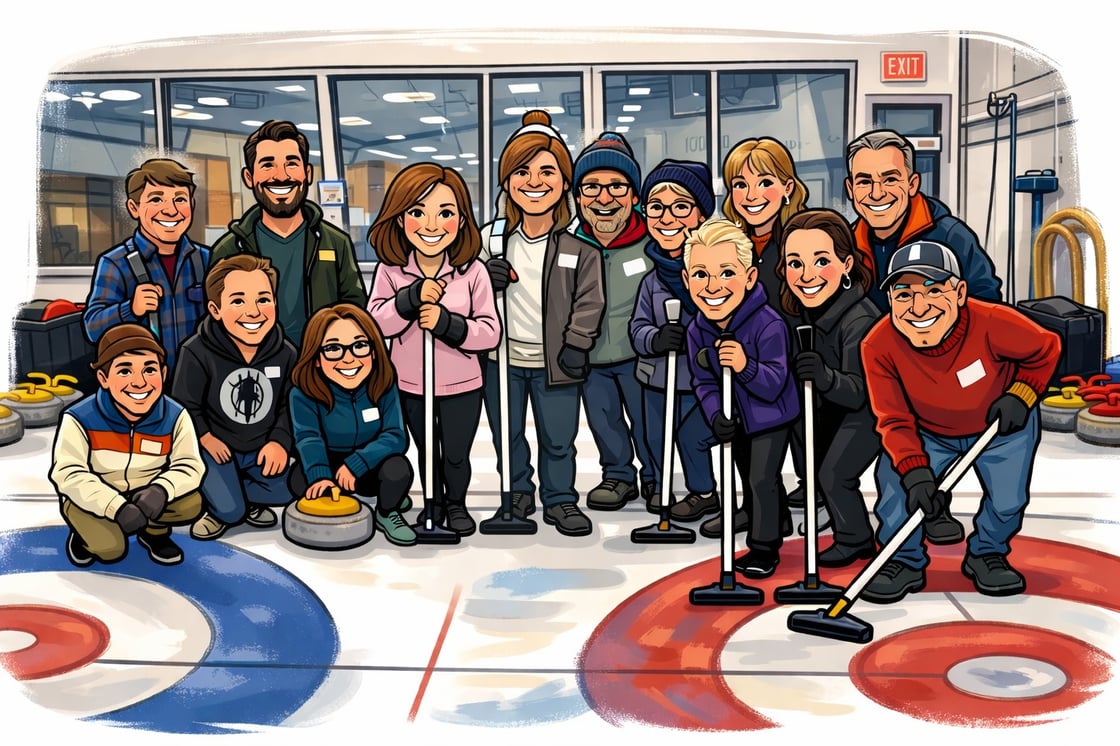 curling friends-illustrated
